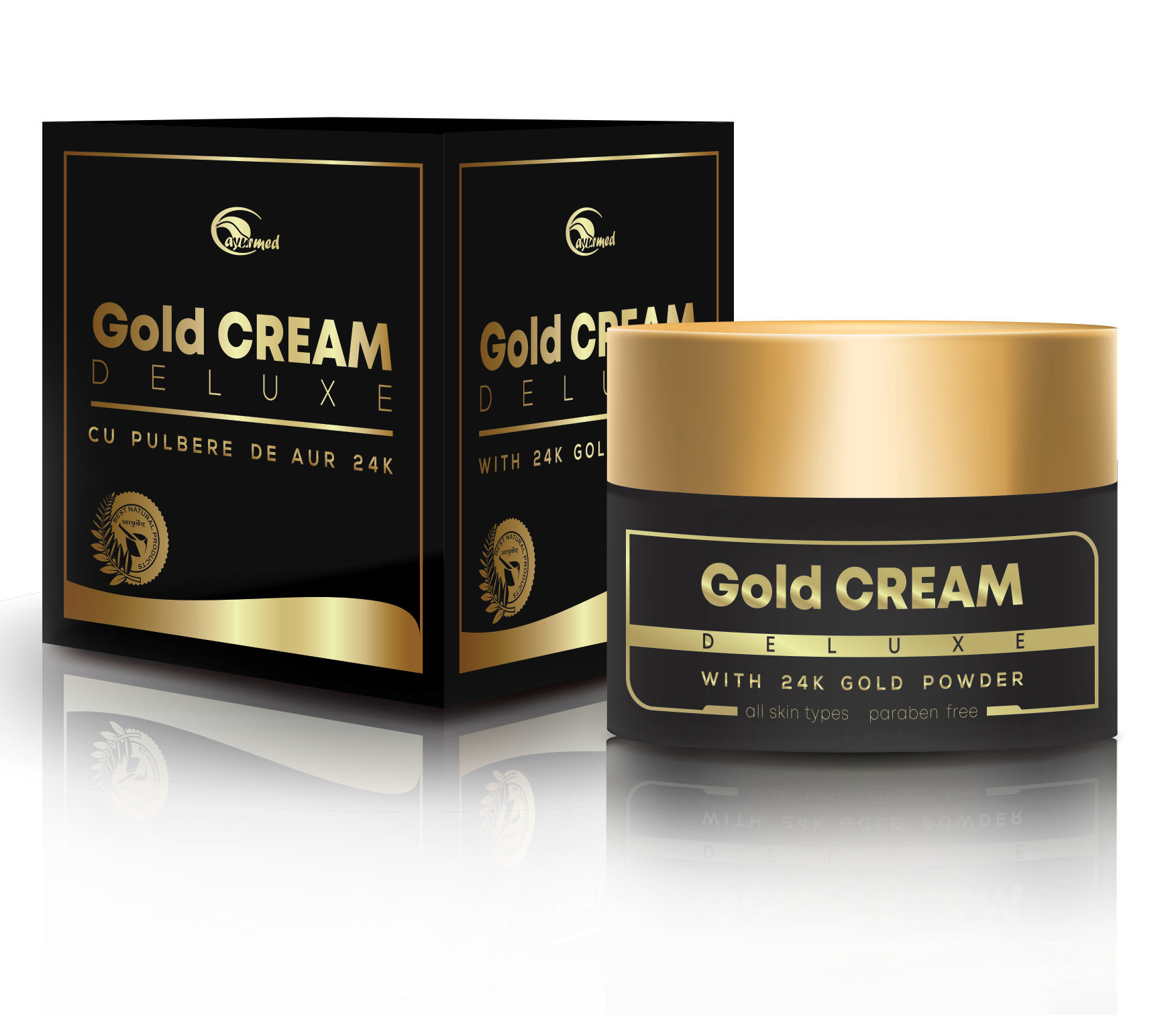 gold cream cu pulbere de aur de 24k